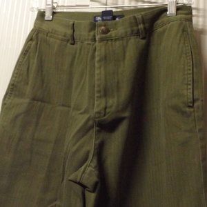 POLO, SIZE 16, GREEN SLACKS WITH FRONT PLEATS